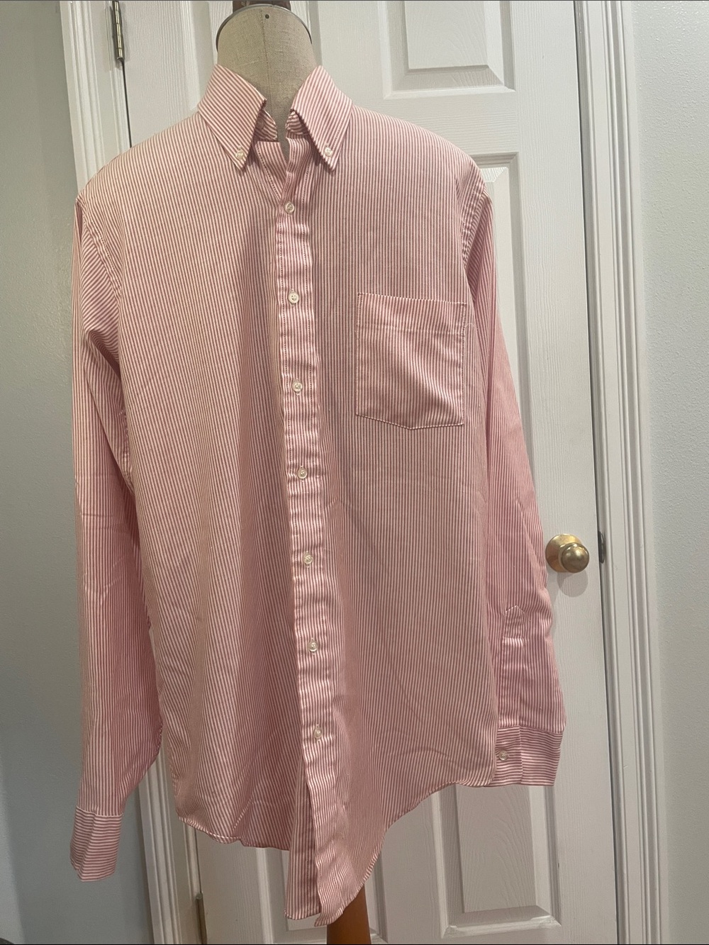 Vintage Arrow Dover for the tall man Pinstripe Button-Up Dress Shirt men’s 16 37
